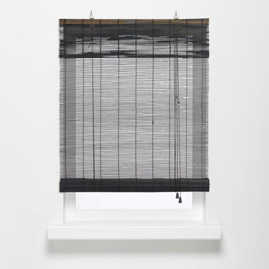 Rolgordijn Bamboe Zwart 100x220 cm product