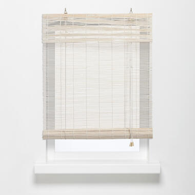 Rolgordijn Bamboe Wit 120x220 cm product
