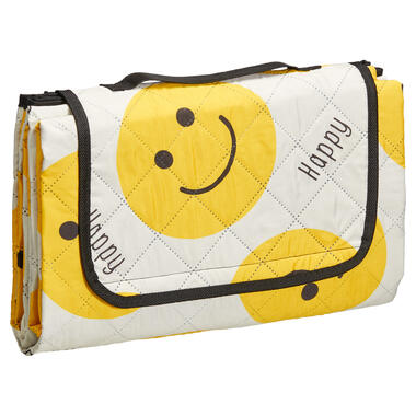 Picknickkleed Smiley Wit/Geel - 130x170 cm product