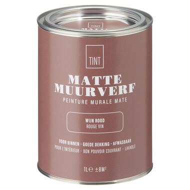 Muurverf Mat Wijn Rood - 1 l product