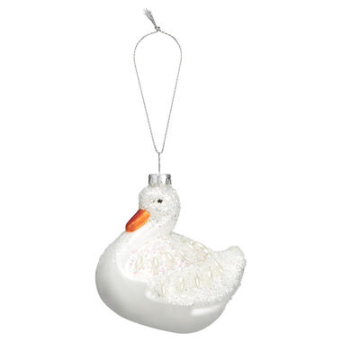Ornament Zwaan Wit product