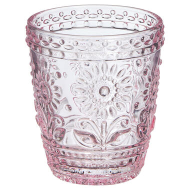 Drinkglas Flower Roze product