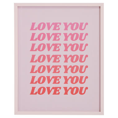 Poster Love You Roze product