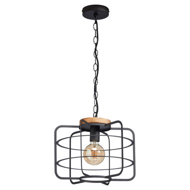 Hanglamp Wood 1-Lichts Zwart product