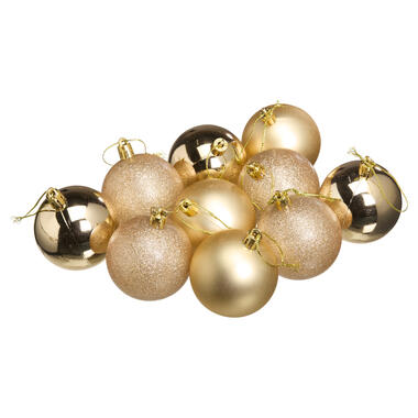 Kerstballen Champagne - 10 stuks product