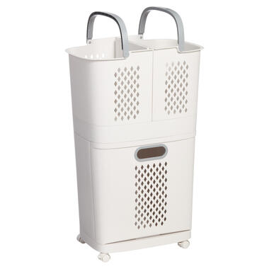 Wasmand Clay 70 Liter Beige - 3 Vakken product