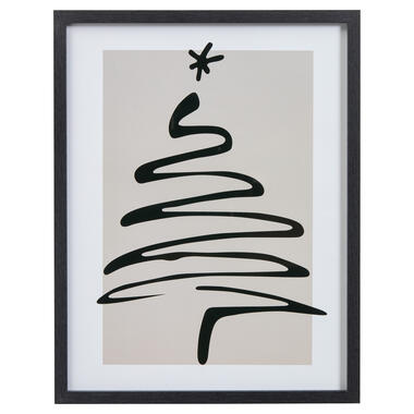 Poster Kerst Wit/Zwart product