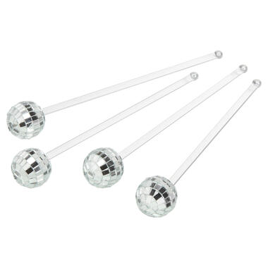 Cocktailsticks Disco Zilver - 4 Stuks product