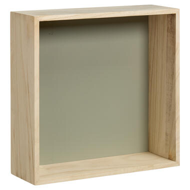 Wanddecoratie Hout Olijfgroen Maat L 30x10x30 cm product