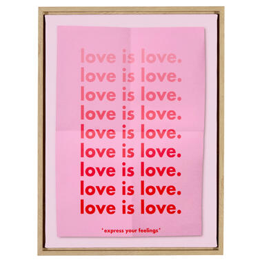 Canvas Schilderij Love Is Love 30x40 cm product