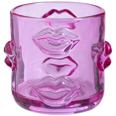 Waxinelichthouder Lippen Roze product