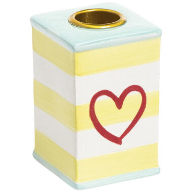 Kandelaar Amore Groen/Geel 5x5x8 cm product