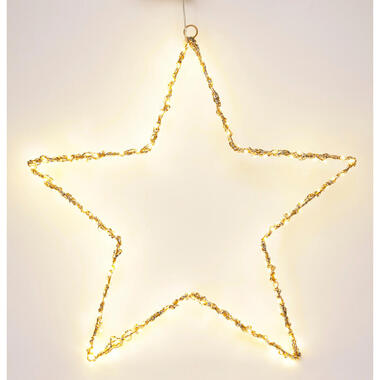 Decoratieve Ster Met LED Verlichting Goud product