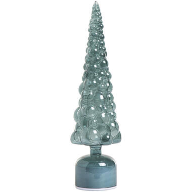 Glazen Kerstboom LED Roterend Groen product
