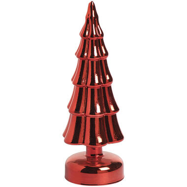Glazen Kerstboom Chroom Rood Roze product