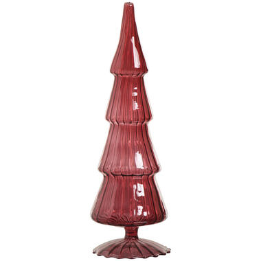 Glazen Kerstboom Swirl Rood product