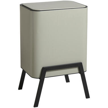 Prullenbak Op Pootjes 2X 12,5 Liter Beige Groen product