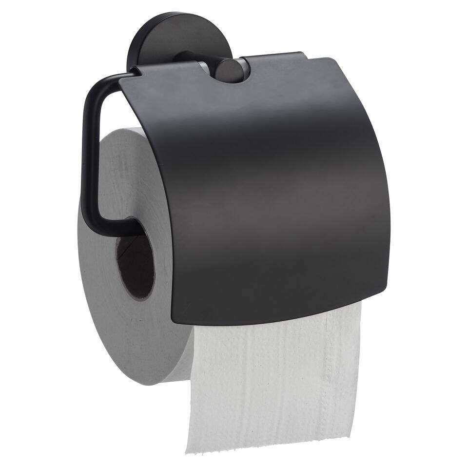 Toiletrolhouder Metaal Zwart 14,5x7x14,5 cm