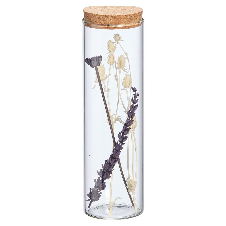 Bloemen In Glas Zwart - 18 cm