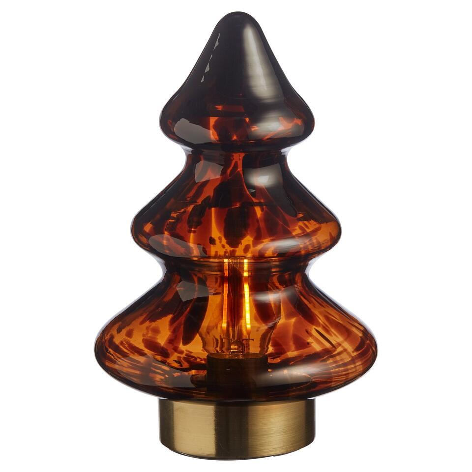 Tafellamp Kerstboom Bruin - 13x21 cm
