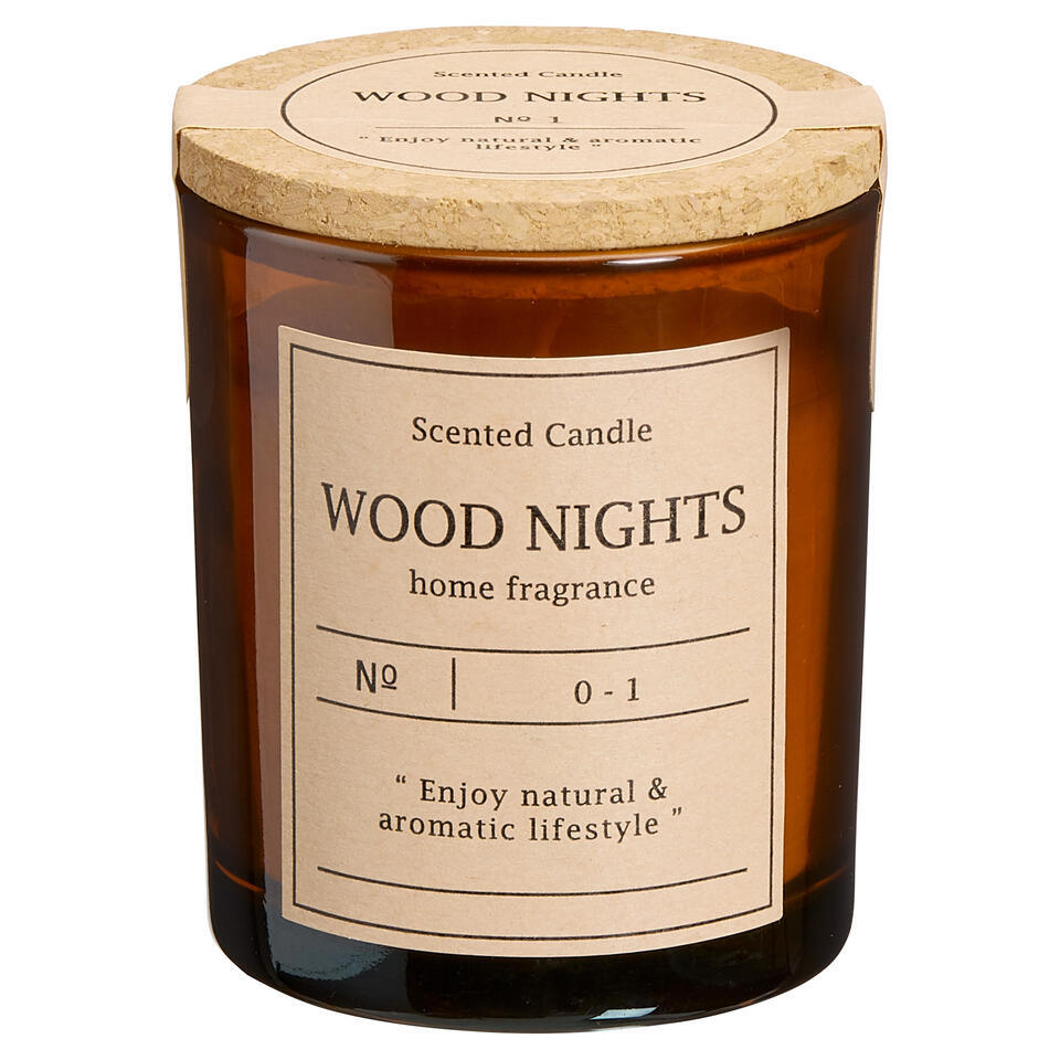 Geurkaars Wood Nights Bruin
