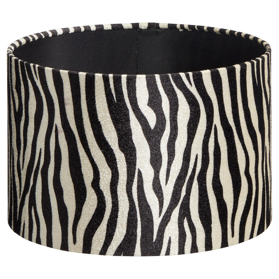 affix Vooruitzicht Erfgenaam Lampenkap Zebra Zwart | Kwantum