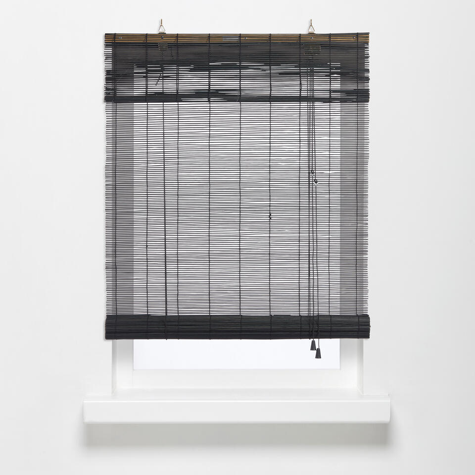 Isoleren vos Agressief Rolgordijn Bamboe Zwart - 60x160 cm | Kwantum