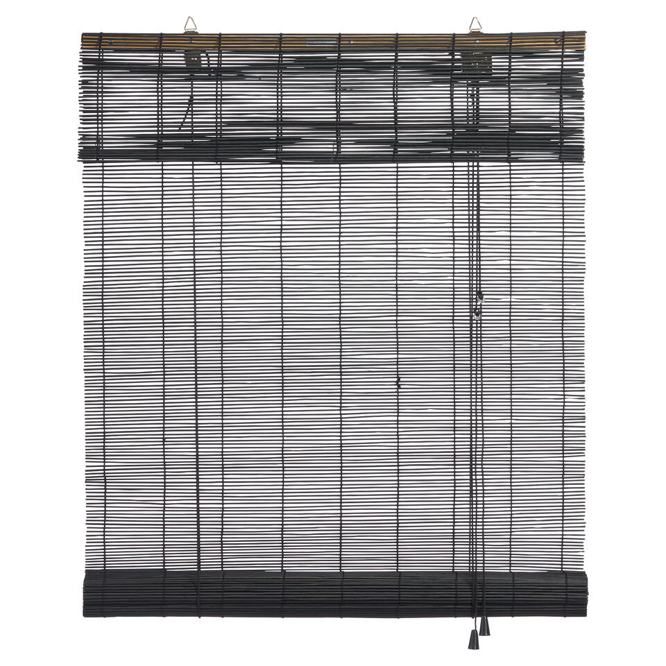 Rolgordijn Bamboe Zwart - 90x160 cm
