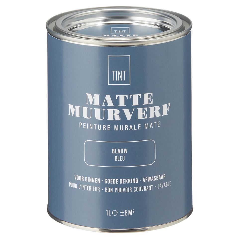 Muurverf Mat Blauw - 1 l