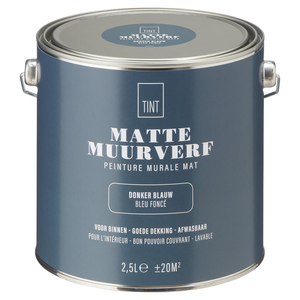 Muurverf Mat Donker Blauw - 2.5 l