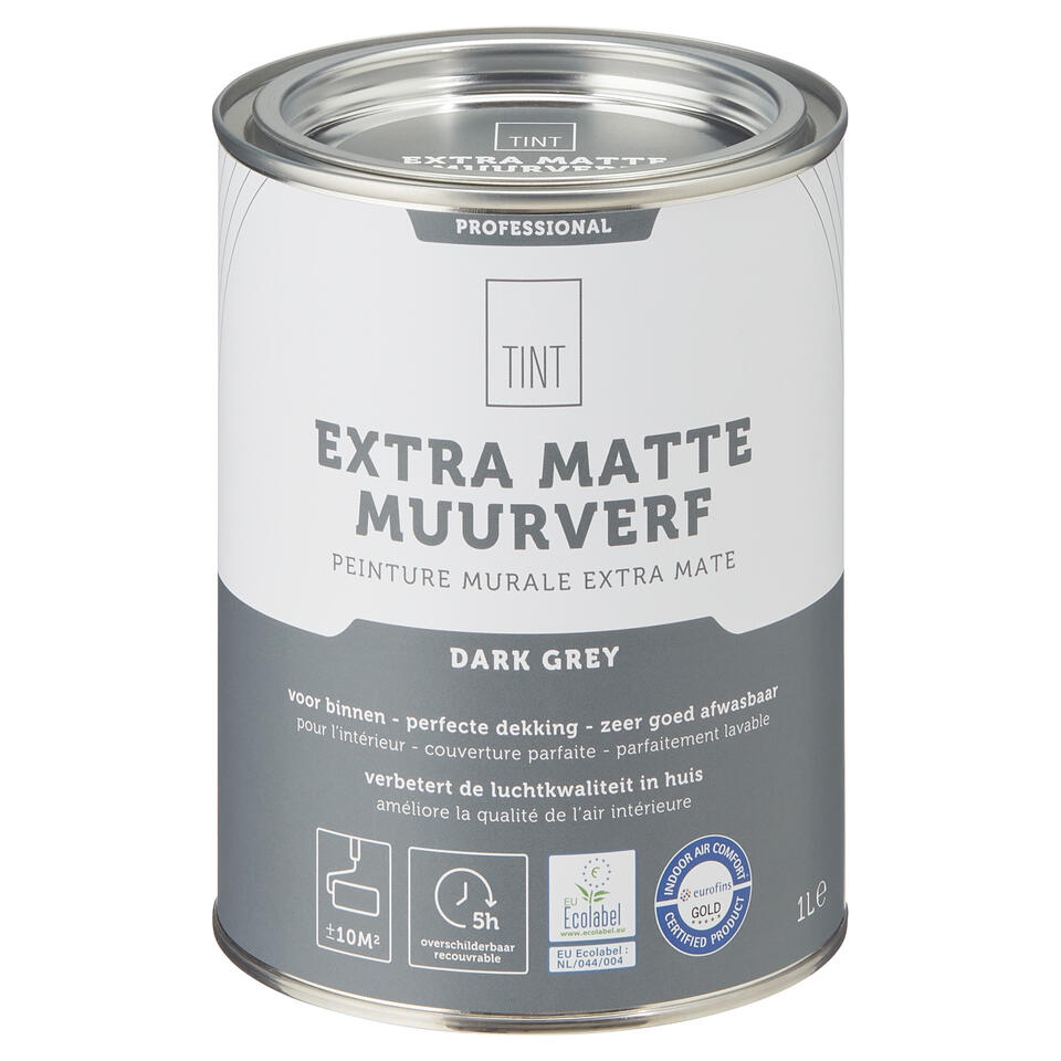Muurverf Professional Dark Grey - 1 l