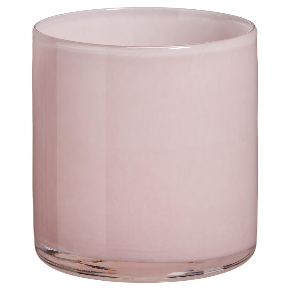 Waxinelichthouder Glas Roze