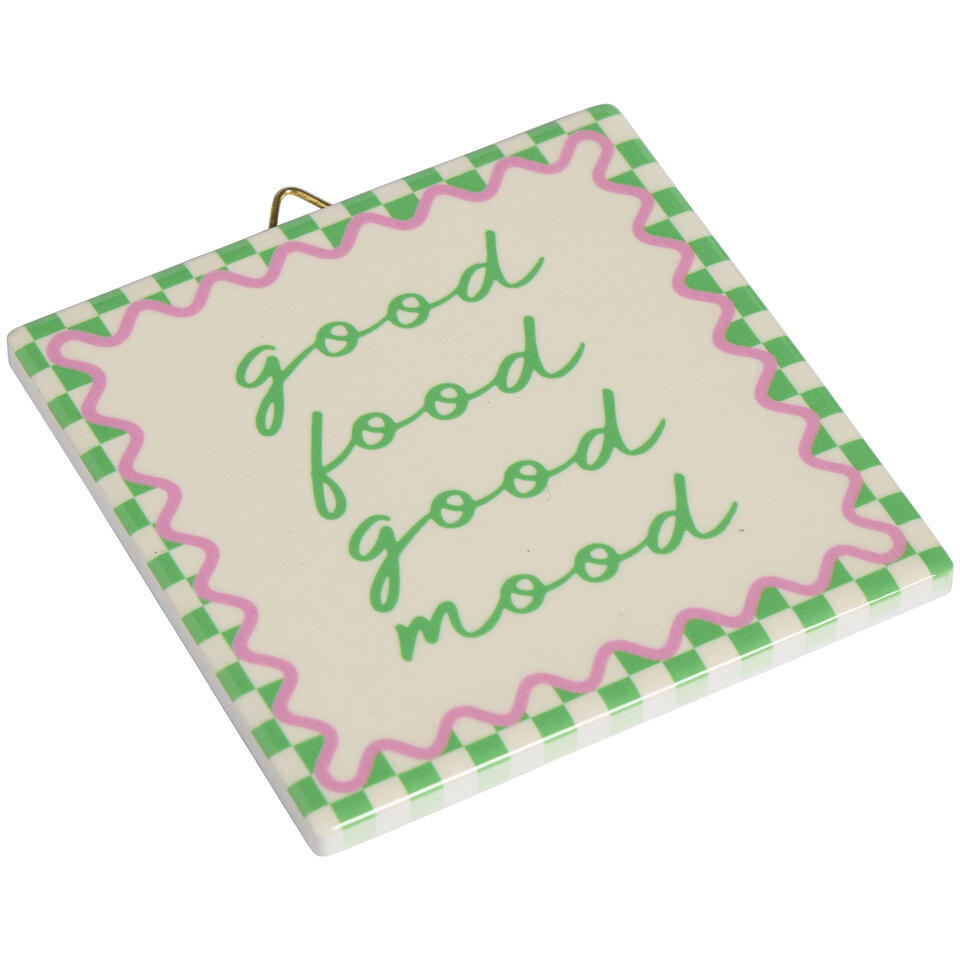 Tegeltje Good Food Beige/Groen | Kwantum
